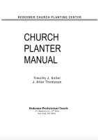 The Redeemer Church Planter Manual