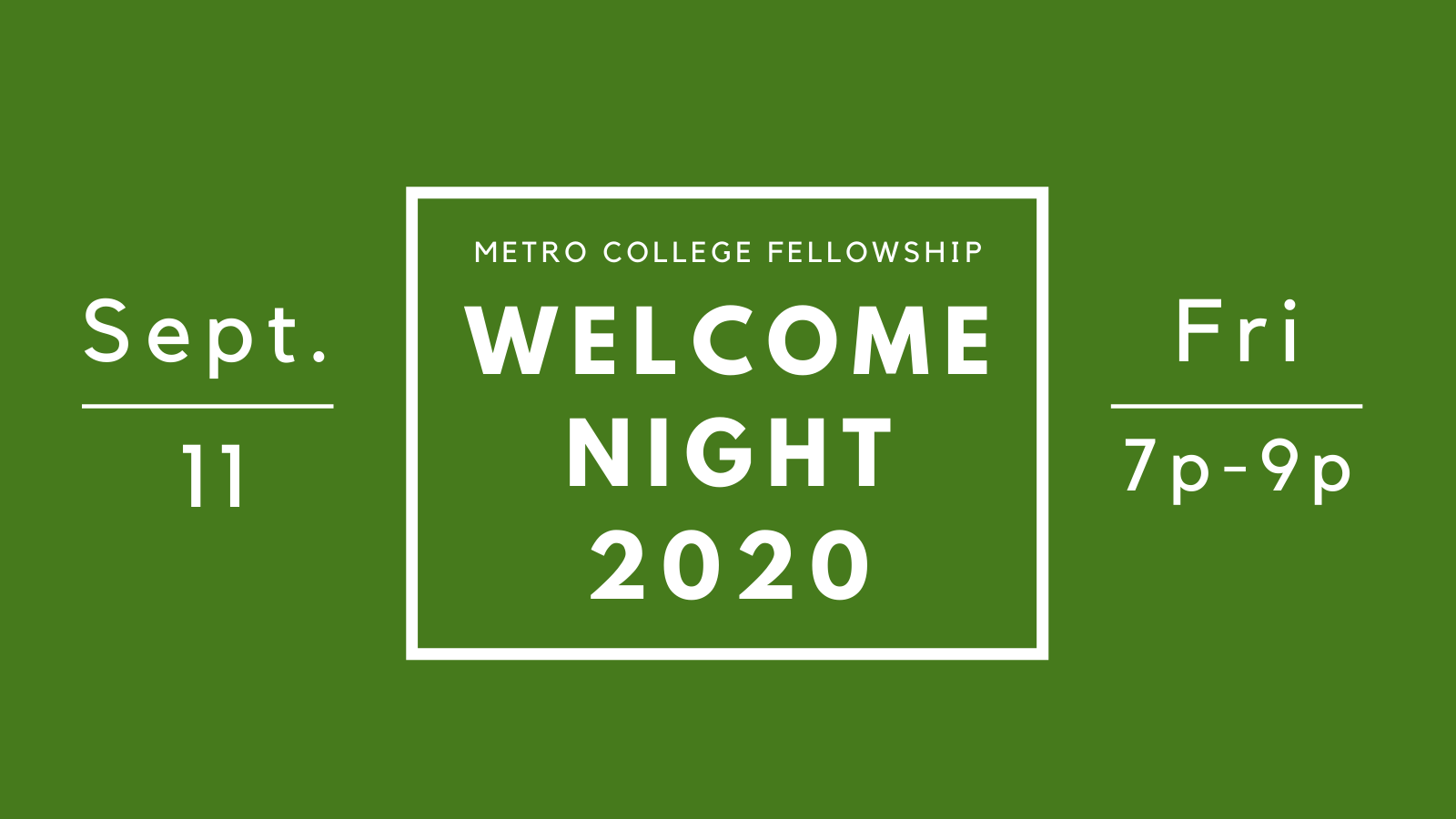 Metro College Fellowship: Welcome Picnic 2020