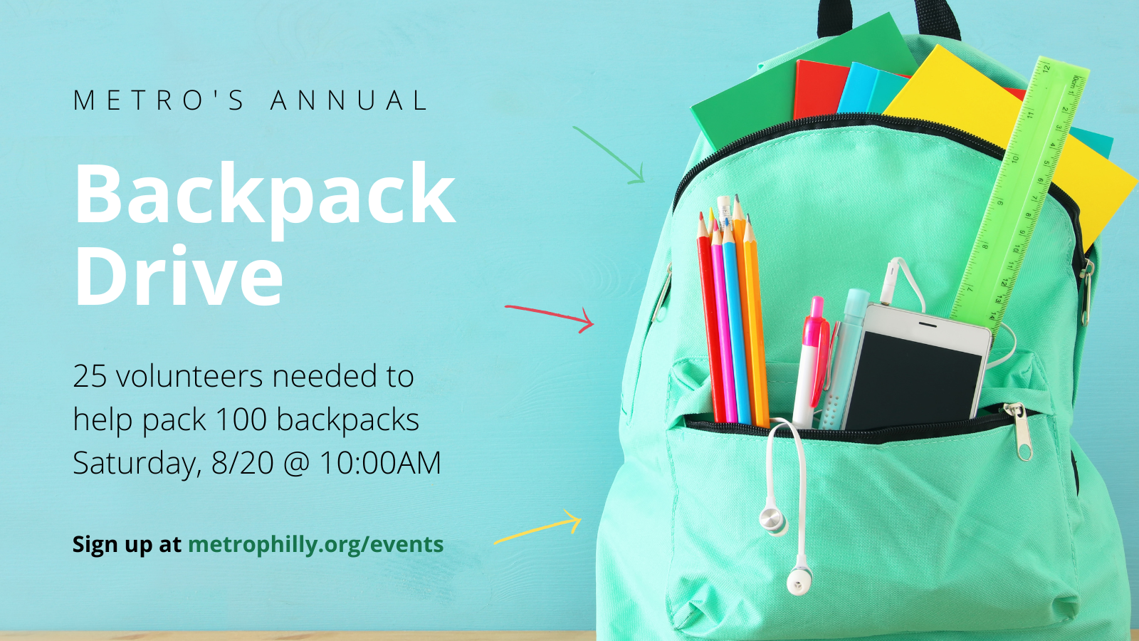 Backpack Drive Packing Day