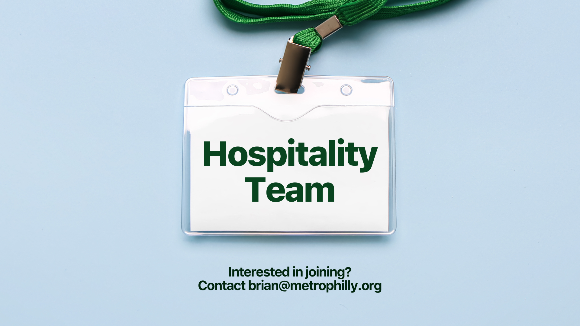 Join The Metro Hospitality Team