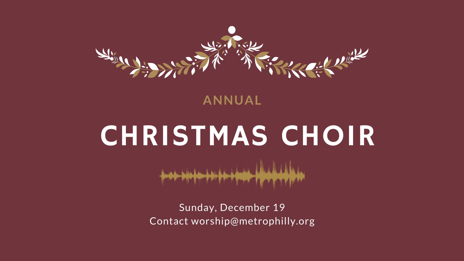 Metro's Annual Christmas Choir