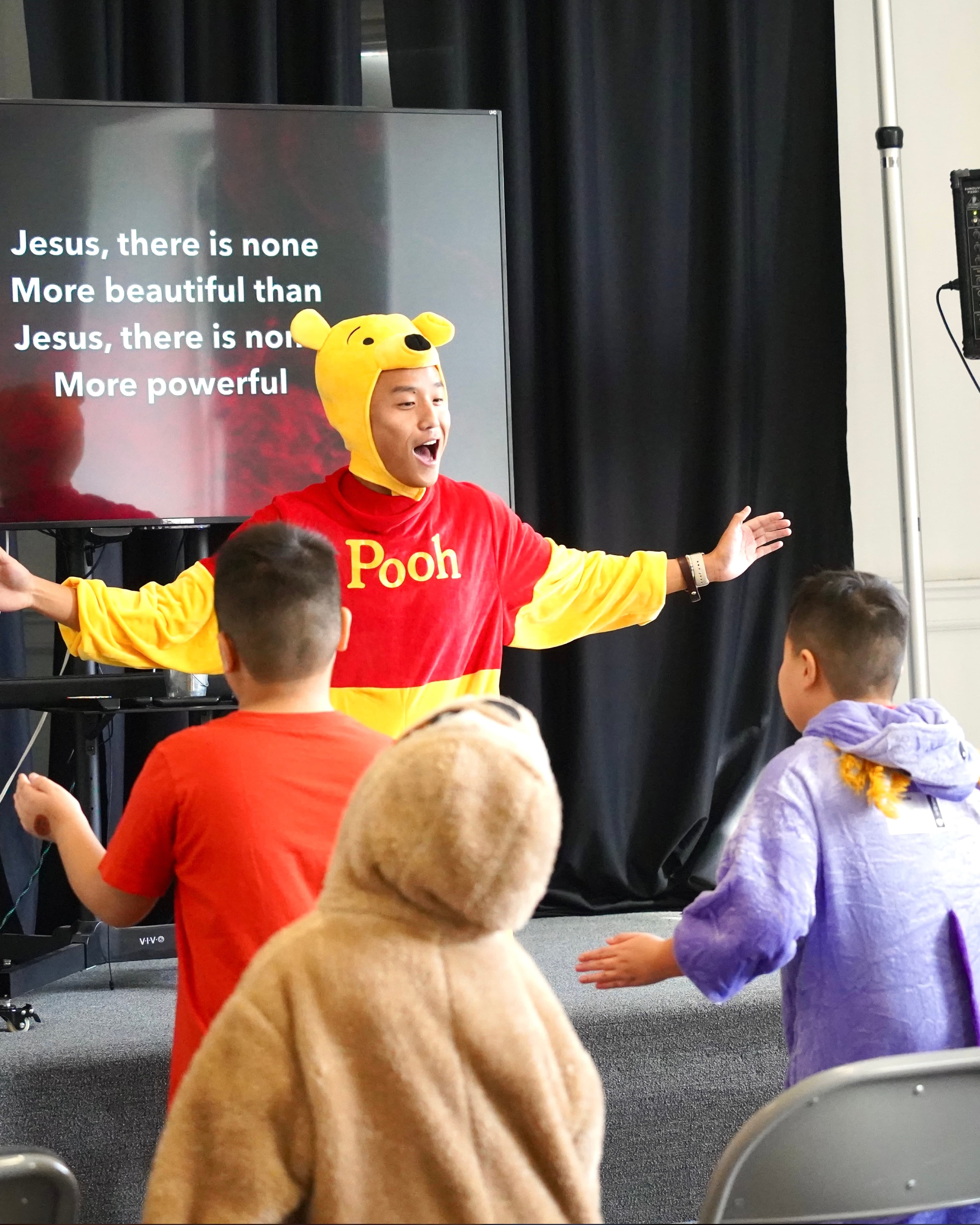 A person writing in a book